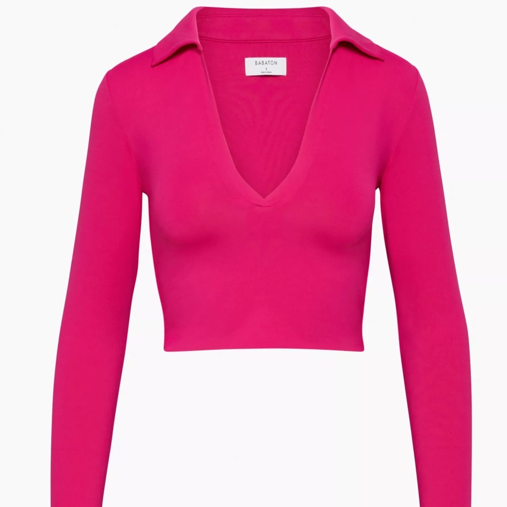 ARITZIA - Babaton - Contour Polo Longsleeve - Size M/M - long-sleeve polo shirt